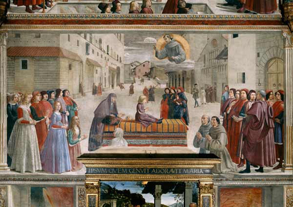 St.Francis Raises Child de  (eigentl. Domenico Tommaso Bigordi) Ghirlandaio Domenico