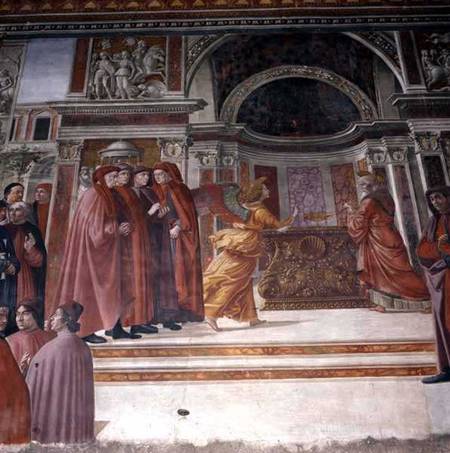 The Angel appearing to St. Zacharias in the Temple de  (eigentl. Domenico Tommaso Bigordi) Ghirlandaio Domenico