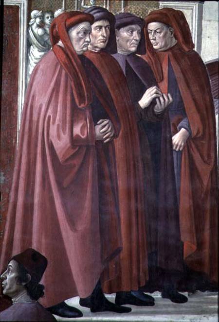 The Annunciation to St. Zaccharia (fresco) (detail) de  (eigentl. Domenico Tommaso Bigordi) Ghirlandaio Domenico