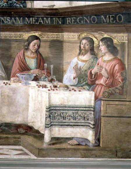 Detail from the Last Supper de  (eigentl. Domenico Tommaso Bigordi) Ghirlandaio Domenico