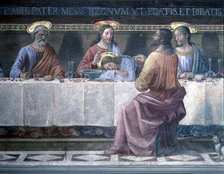 Detail from the Last Supper de  (eigentl. Domenico Tommaso Bigordi) Ghirlandaio Domenico