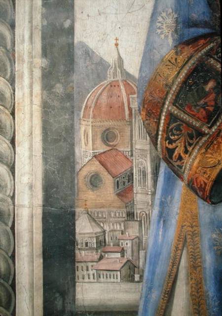 The duomo, detail from the fresco in the Sala dei Gigli de  (eigentl. Domenico Tommaso Bigordi) Ghirlandaio Domenico