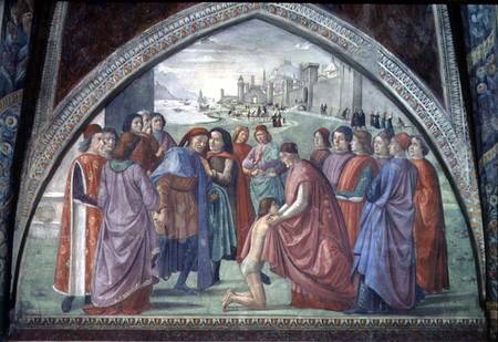 St. Francis renouncing his inheritance, from a cycle of the Life of St. Francis de  (eigentl. Domenico Tommaso Bigordi) Ghirlandaio Domenico