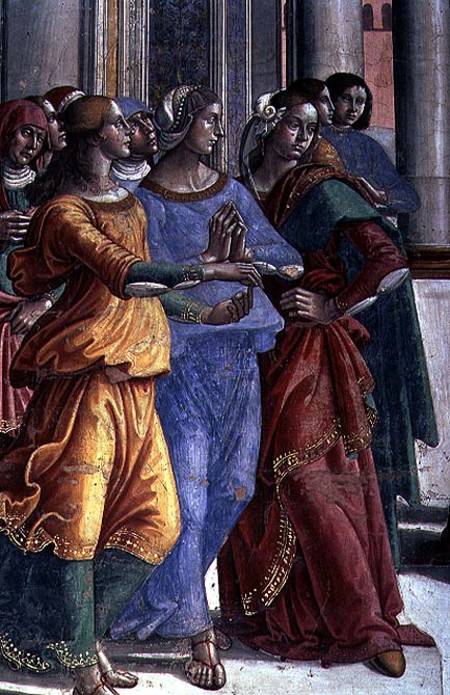 Onlookers, from the Virgin Mary in the Temple de  (eigentl. Domenico Tommaso Bigordi) Ghirlandaio Domenico