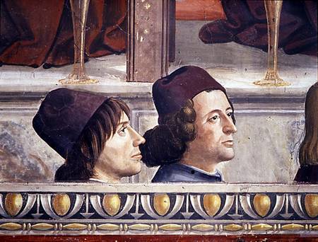 Portraits of Matteo Franco and Luigi Pulci (1432-84) from the Cycle of the Life of St. Francis de  (eigentl. Domenico Tommaso Bigordi) Ghirlandaio Domenico