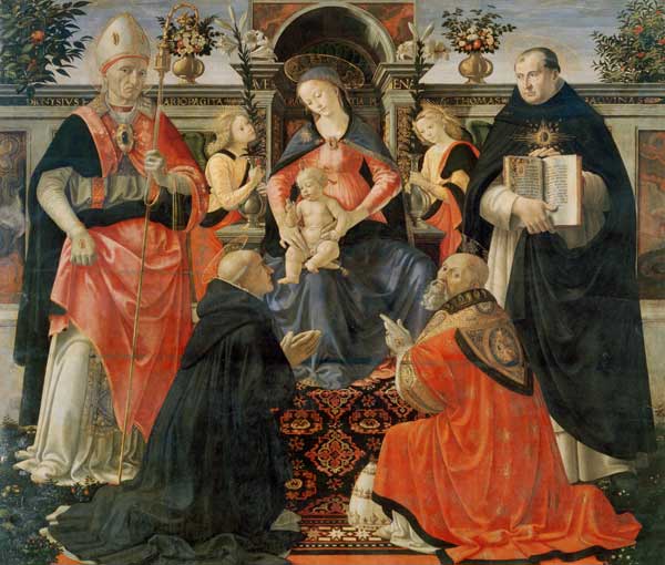 Enthroned Madonna & Saints de  (eigentl. Domenico Tommaso Bigordi) Ghirlandaio Domenico