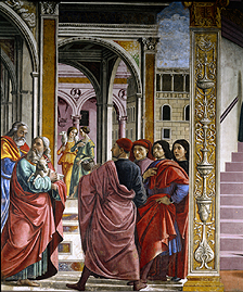 Die Vertreibung Joachims aus dem Tempel. de  (eigentl. Domenico Tommaso Bigordi) Ghirlandaio Domenico