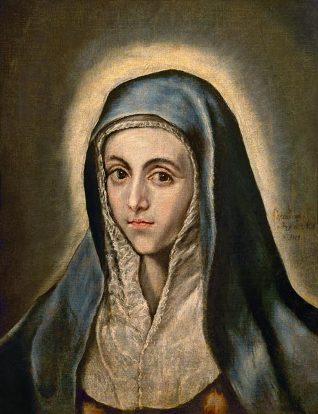 La Virgen Maria. de (Dominikos Theotokopulos) El Greco