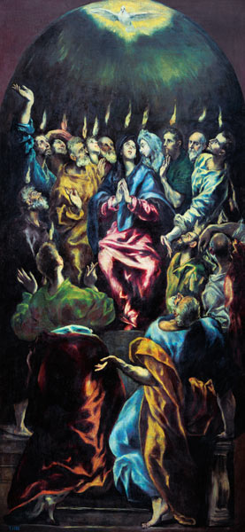 Descenso de el Espíritu Santo de (Dominikos Theotokopulos) El Greco