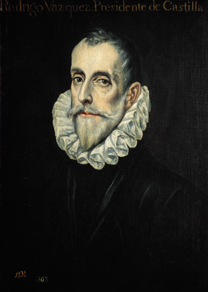 Don Rodrigo Vazquez (Presidente de Castilla) de (Dominikos Theotokopulos) El Greco