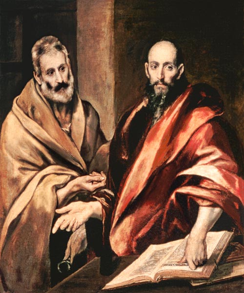 Los apóstoles de Pedro y Pablo de (Dominikos Theotokopulos) El Greco