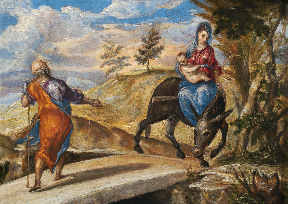 The Flight into Egypt de (Dominikos Theotokopulos) El Greco