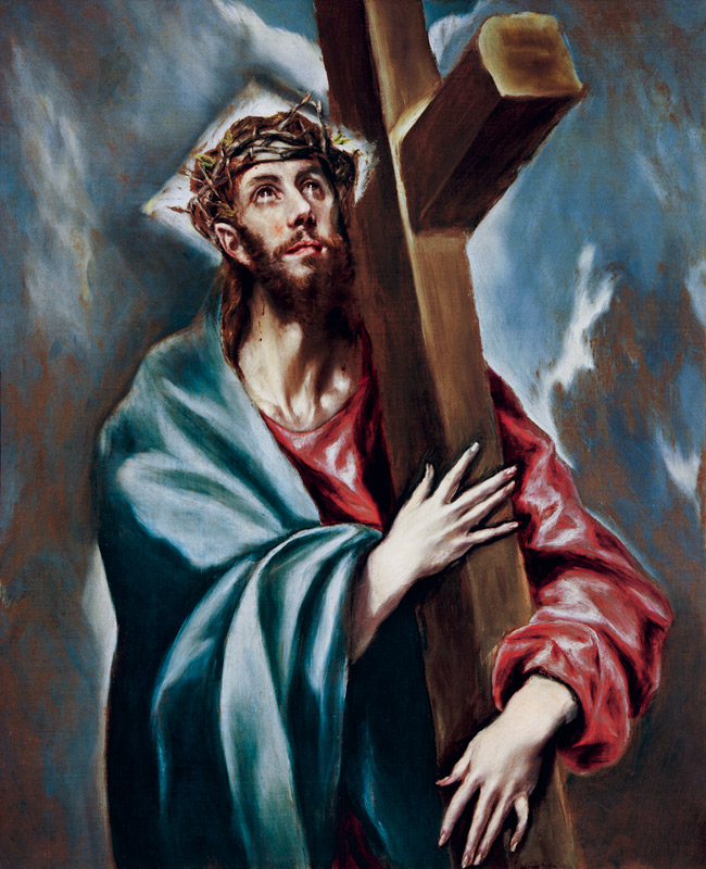 Cross load-bearing Christ I de (Dominikos Theotokopulos) El Greco