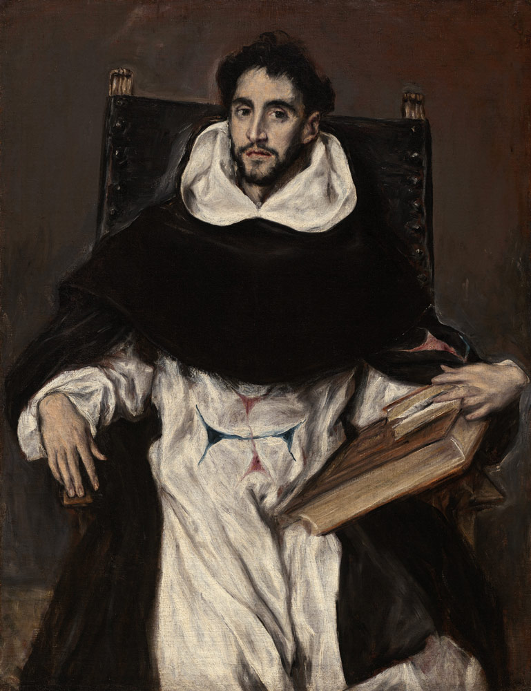 Porträt des Fray Hortensio Félix Paravicino de (Dominikos Theotokopulos) El Greco
