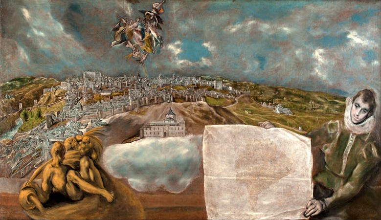 View and Plan of Toledo de (Dominikos Theotokopulos) El Greco