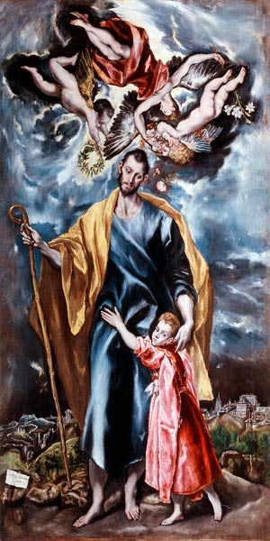 St. Joseph and the Christ Child de (Dominikos Theotokopulos) El Greco