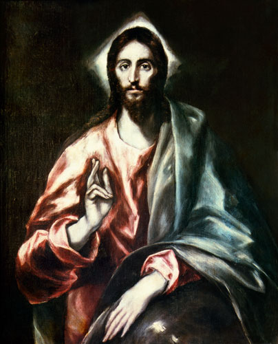 Cristo el rescatador de (Dominikos Theotokopulos) El Greco