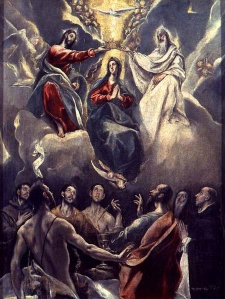 The Coronation of the Virgin de (Dominikos Theotokopulos) El Greco