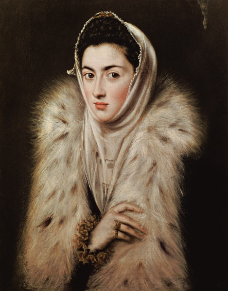 Lady with a Fur de (Dominikos Theotokopulos) El Greco