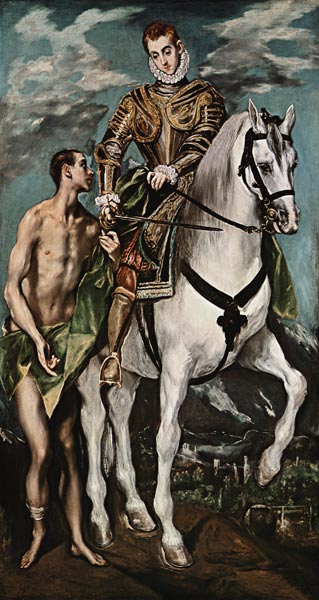 San Martin con méndigo de (Dominikos Theotokopulos) El Greco
