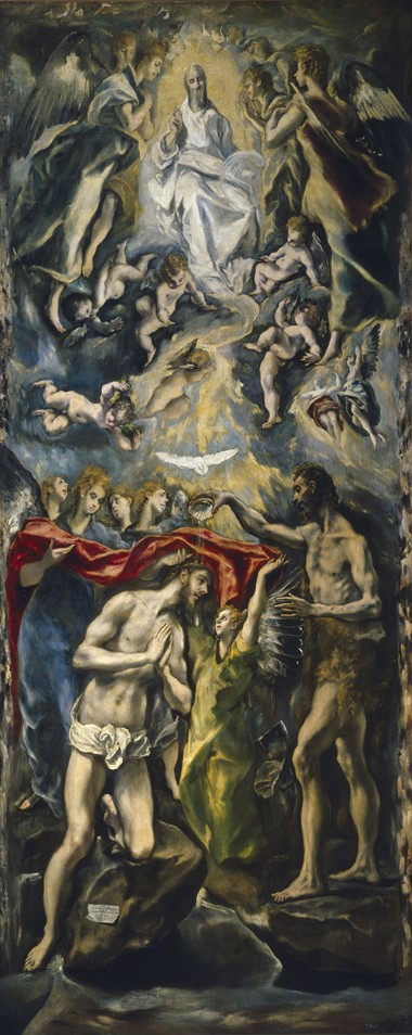 The Baptism of Christ de (Dominikos Theotokopulos) El Greco