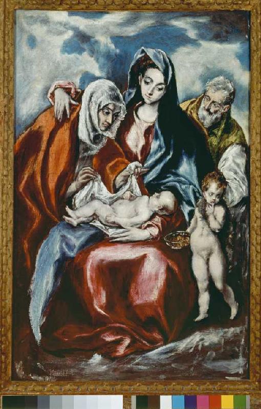 Familia Santa con Sta Ana y el joven Johanne de (Dominikos Theotokopulos) El Greco