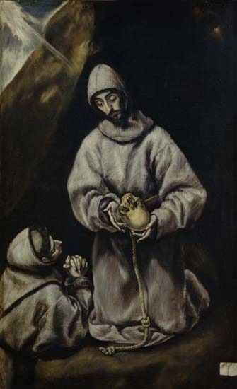Sagrado Francisco y su hermano Leo de (Dominikos Theotokopulos) El Greco