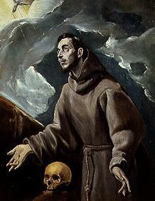 St. Franzis receives the Stigmata de (Dominikos Theotokopulos) El Greco
