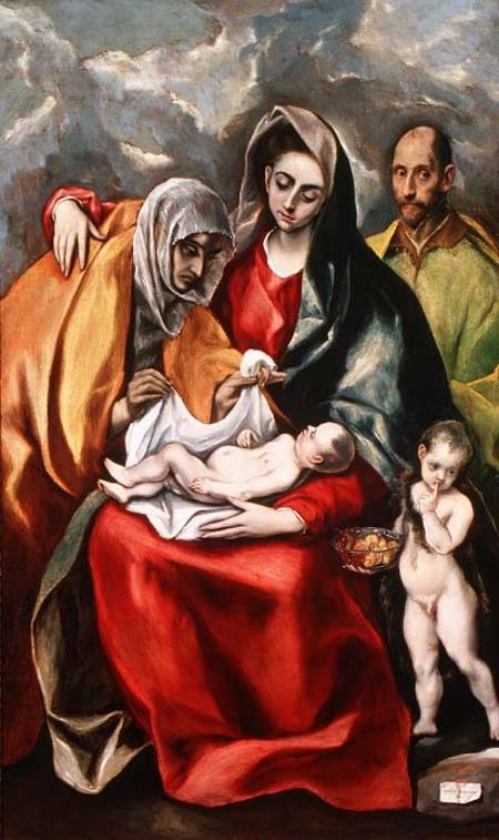 The Holy Family with St.Elizabeth de (Dominikos Theotokopulos) El Greco