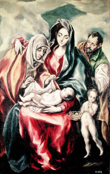 The Holy Family de (Dominikos Theotokopulos) El Greco
