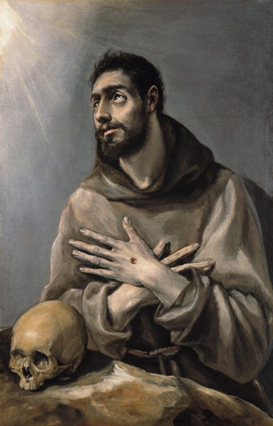 Saint Francis in ecstasy de (Dominikos Theotokopulos) El Greco