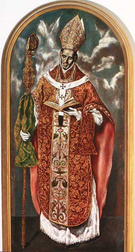 Saint Ildefonsus, a copy of the original in the Escorial de (Dominikos Theotokopulos) El Greco
