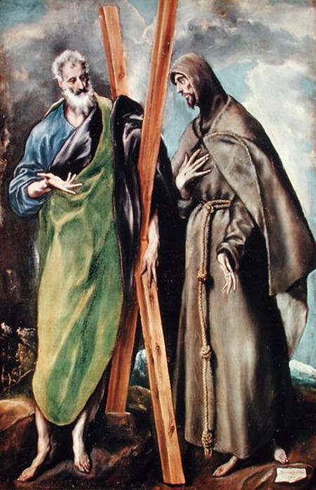 SS. Andrew and Francis of Assisi de (Dominikos Theotokopulos) El Greco