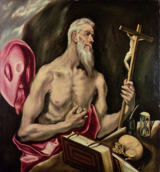 St. Jerome de (Dominikos Theotokopulos) El Greco