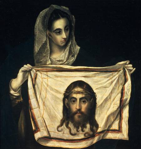 St.Veronica with the Holy Shroud de (Dominikos Theotokopulos) El Greco