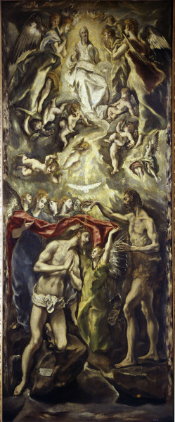 Baptism of Christ de (Dominikos Theotokopulos) El Greco