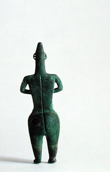 Back view of a human figurine thought to have had ritual connotations, from Marlik, Iran de Elamite
