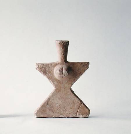 Figurine in an abstracted female form, from Tappeh Hesar, Iran de Elamite