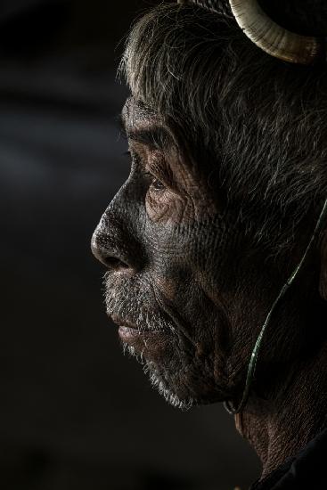 Konyak elder, Nagaland, India