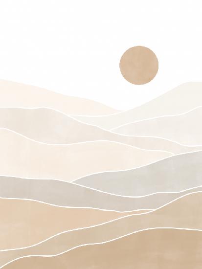 Abstract Beige Landscape