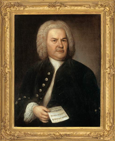 Retrato de Johann Sebastian Bach de Elias Gottlob Haussmann