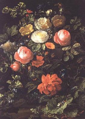 Still Life with Roses, Insects and Snails