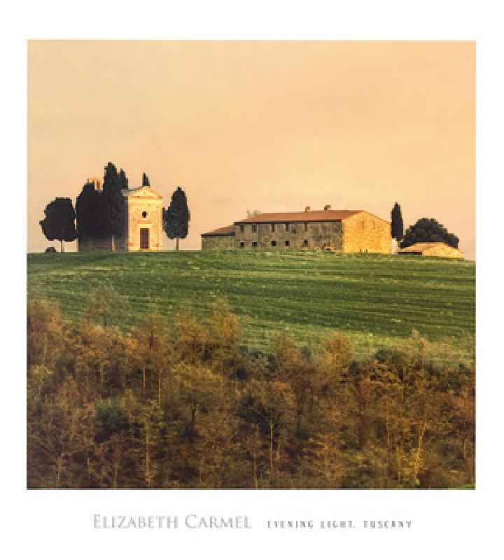 Evening Light, Tuscany de Elizabet Carmel