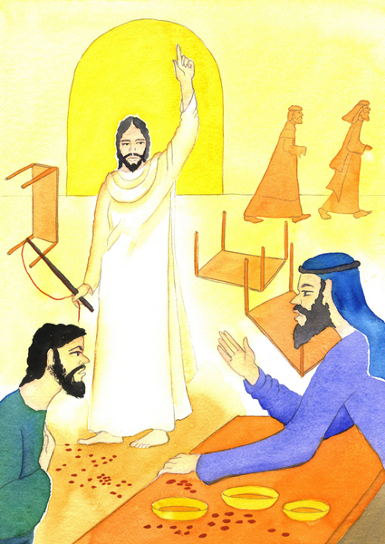 Jesus says to the money changers in the Temple: Is it not written, My house shall be called a house  de Elizabeth  Wang