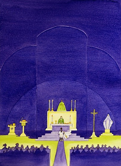Our churches are holy places consecrated for prayer and worship, 2006 (w/c on paper)  de Elizabeth  Wang