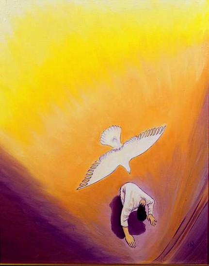 The same Spirit who comforted Christ in Gethsemane can console us, 2000 (oil on panel)  de Elizabeth  Wang