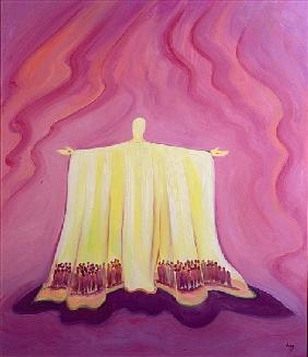 Jesus Christ is like a tent which shelters us in life''s desert, 1993 (oil on panel) 