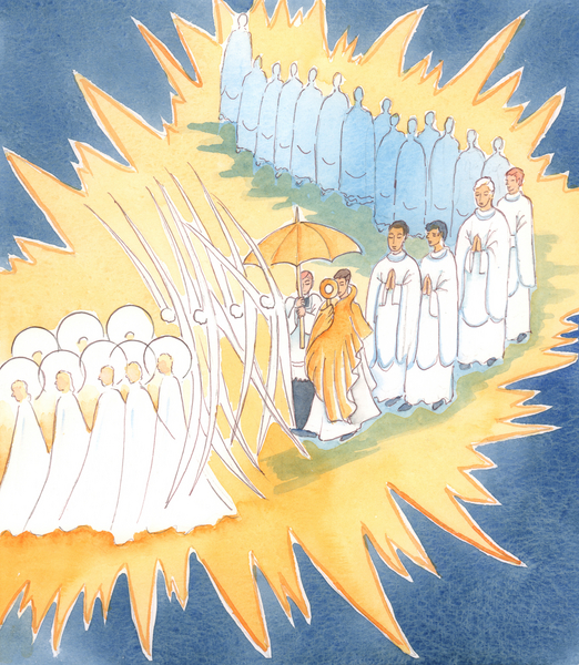 Whenever we honour the Presence of Jesus in the Blessed Sacrament the angels and saints join us in o de Elizabeth  Wang