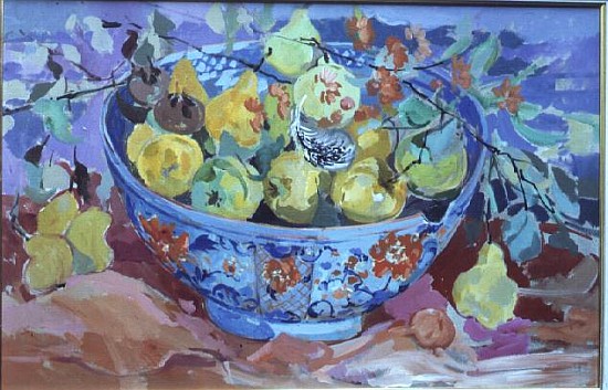 Quinces in a Delft Bowl de Elizabeth Jane  Lloyd