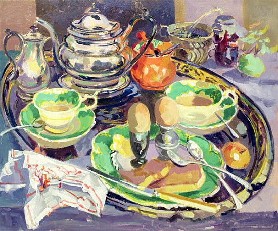 The Breakfast Tray (oil on canvas)  de Elizabeth Jane  Lloyd